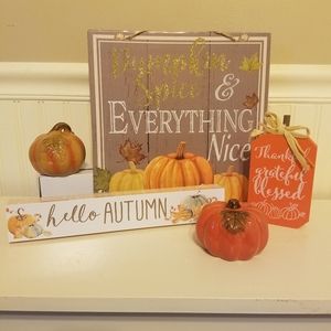 Fall Decor 5 Piece Set